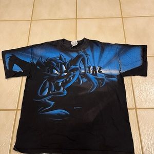 vintage 1996 looney tunes taz aop, all over print